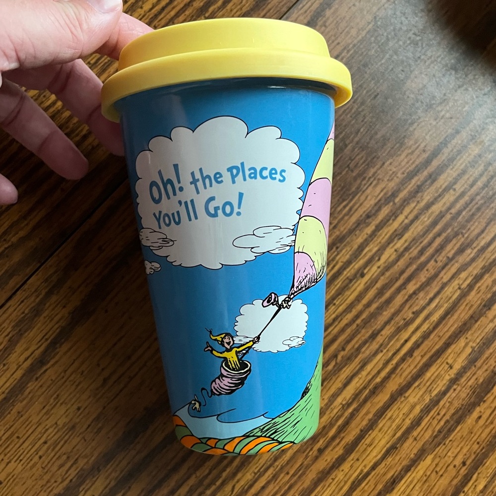 Dr Seuss Oh! the places you’ll go glass coffee mug cup